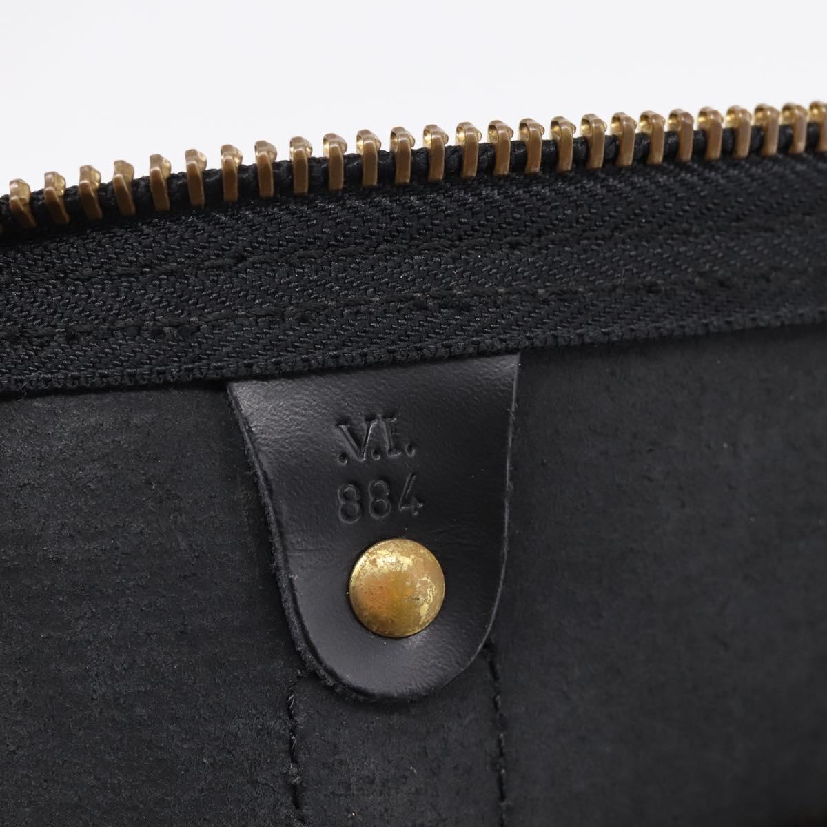 LOUIS VUITTON Epi Keepall 45 Boston Bag Noir M42972 LV Auth 205821A