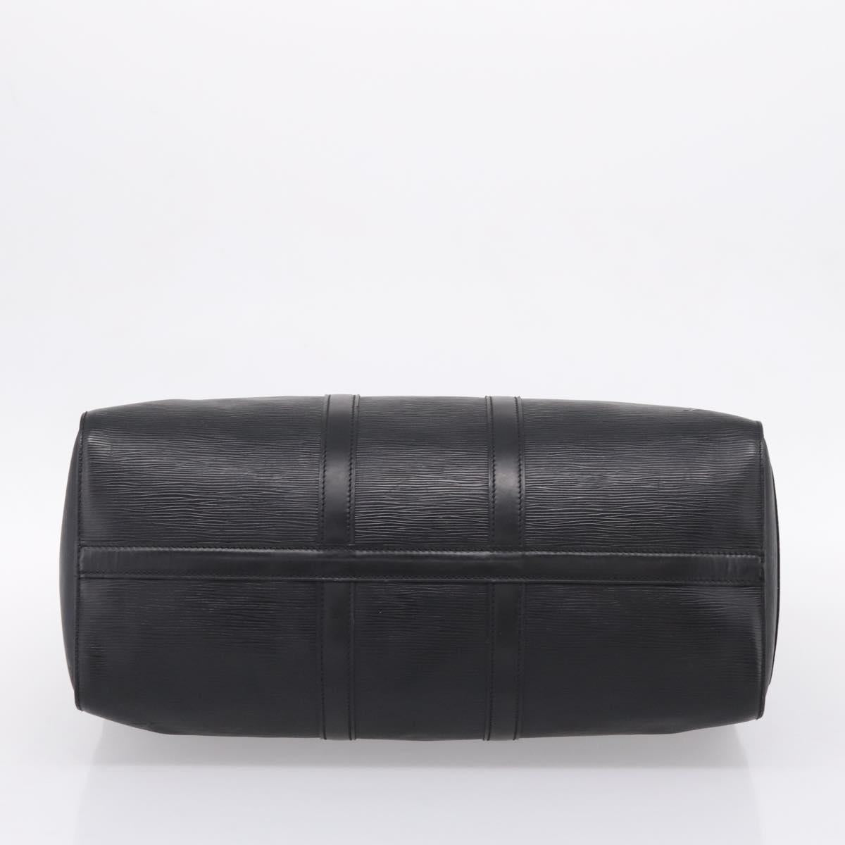 LOUIS VUITTON Epi Keepall 45 Boston Bag Noir M42972 LV Auth 205821A