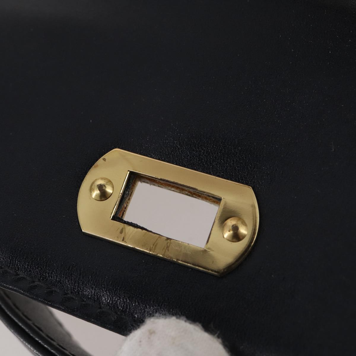 MCM Vicetos Hand Bag PVC Leather 2way White Gold Tone Auth 205825A