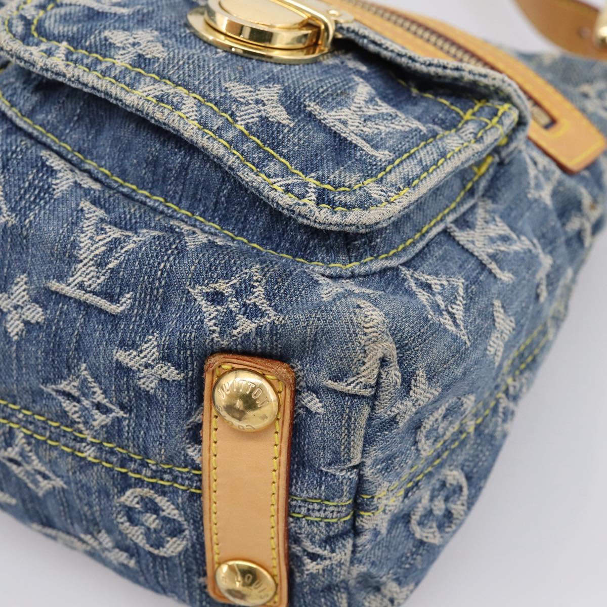 LOUIS VUITTON Monogram Denim Buggy PM Shoulder Bag Blue M95049 LV Auth 205830V