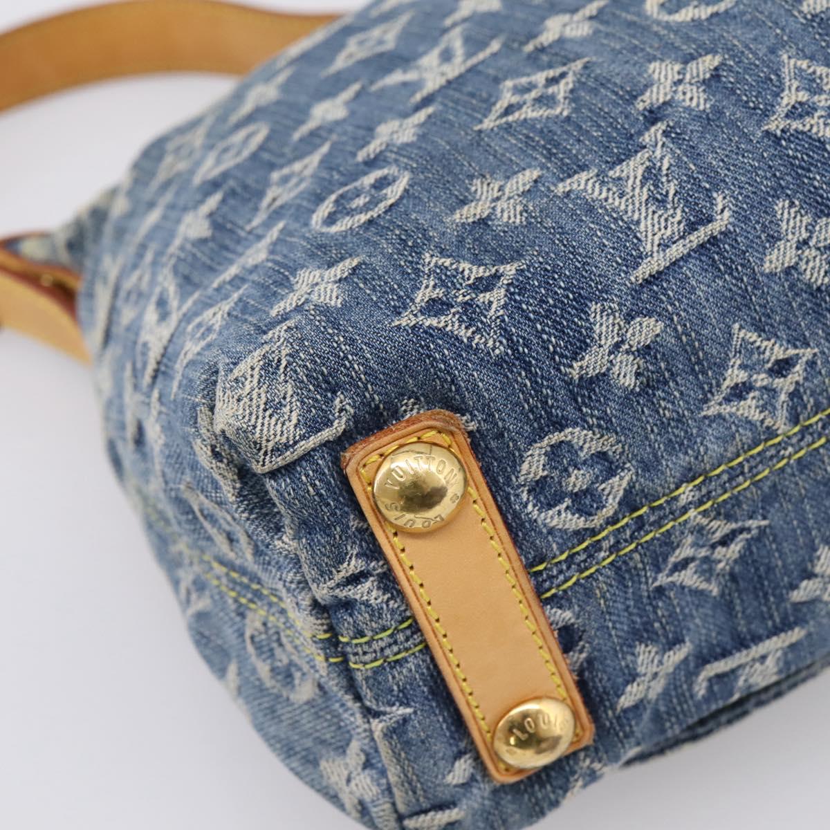 LOUIS VUITTON Monogram Denim Buggy PM Shoulder Bag Blue M95049 LV Auth 205830V