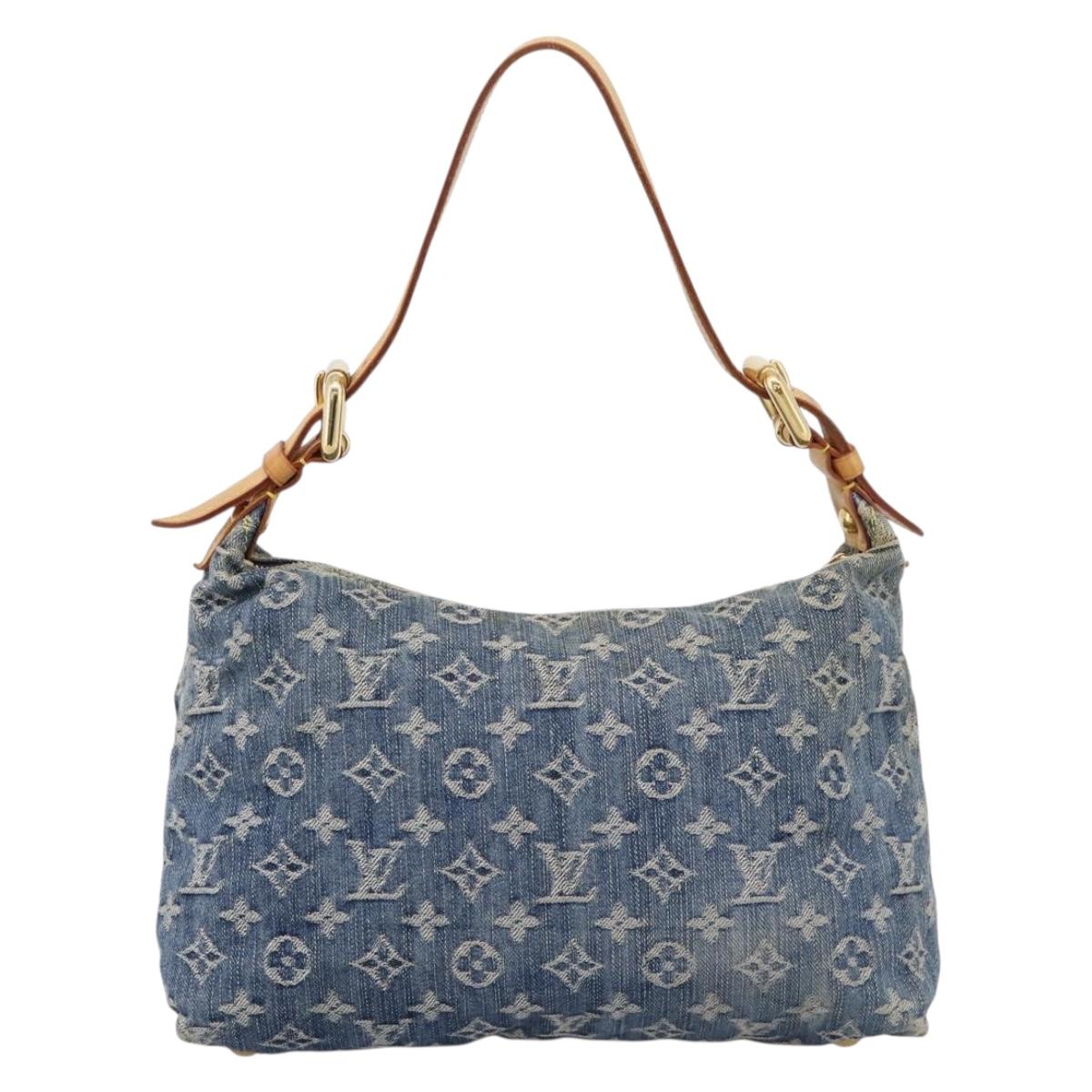 LOUIS VUITTON Monogram Denim Buggy PM Shoulder Bag Blue M95049 LV Auth 205830V