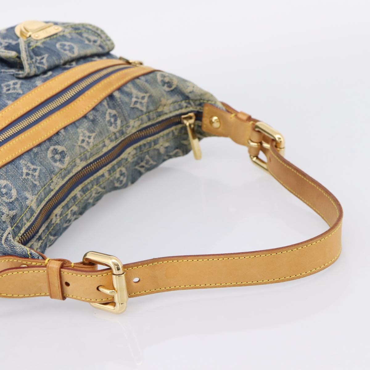 LOUIS VUITTON Monogram Denim Buggy PM Shoulder Bag Blue M95049 LV Auth 205830V