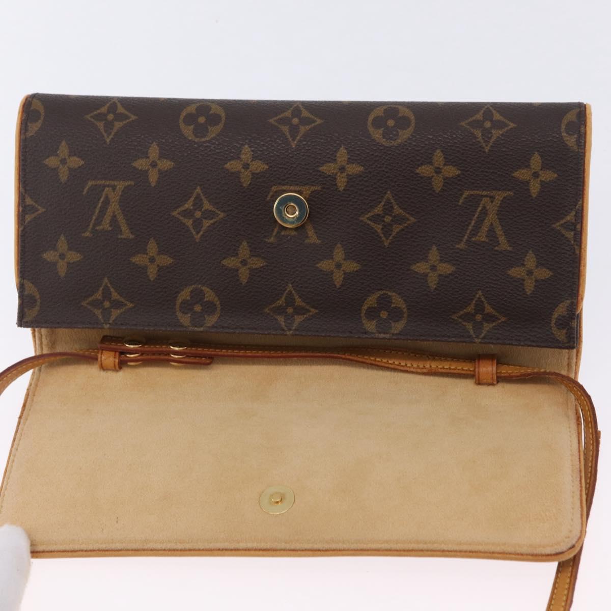LOUIS VUITTON Monogram Pochette Twin GM Shoulder Bag M51852 LV Auth 205833