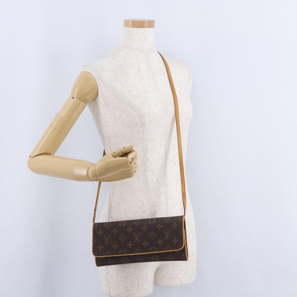 LOUIS VUITTON Monogram Pochette Twin GM Shoulder Bag M51852 LV Auth 205833