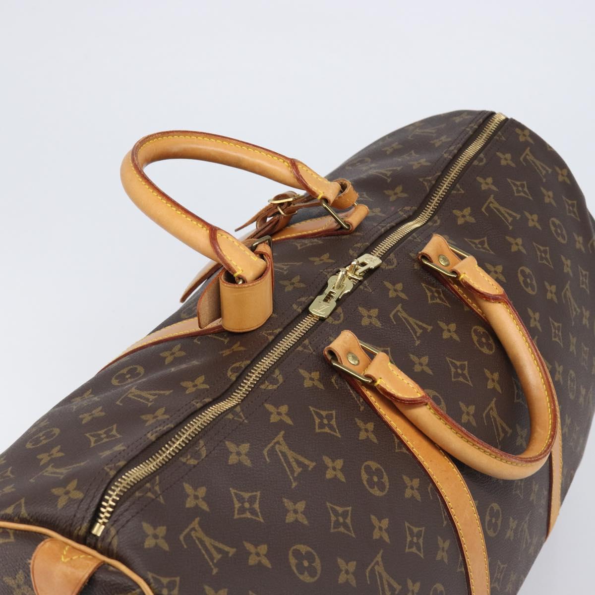 LOUIS VUITTON Monogram Keepall 55 Boston Bag M41424 LV Auth 205835A