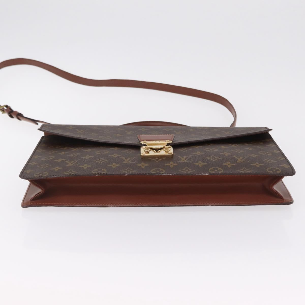 LOUIS VUITTON Monogram Porte Documents Bandouliere Bag M53338 LV Auth 205837A