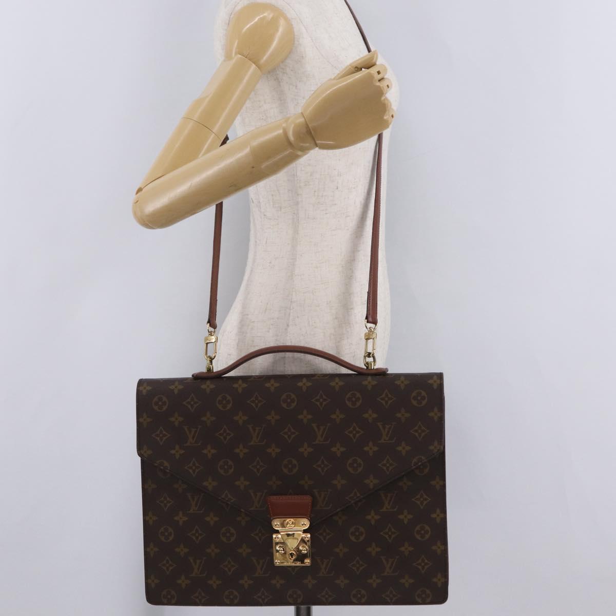 LOUIS VUITTON Monogram Porte Documents Bandouliere Bag M53338 LV Auth 205837A