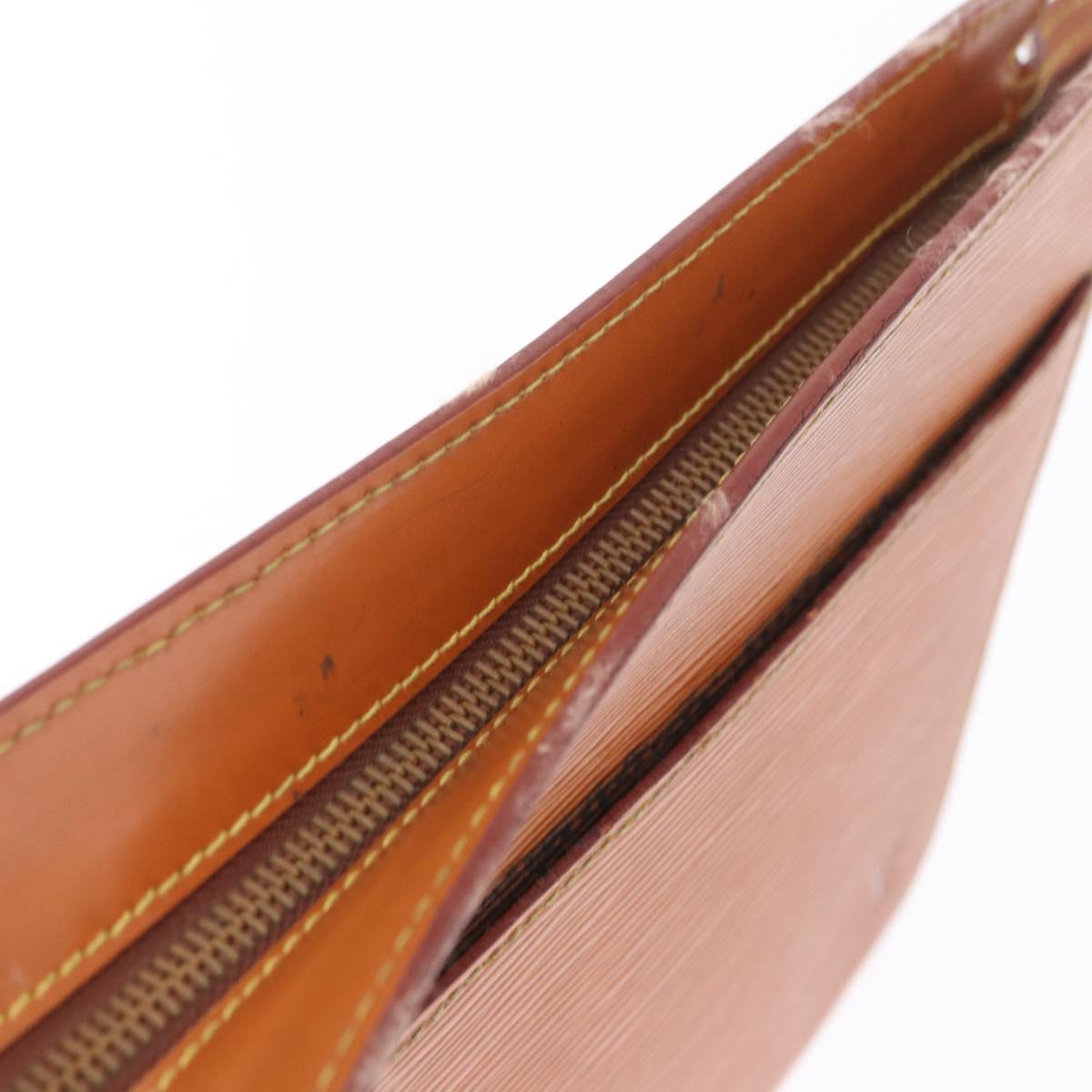 LOUIS VUITTON Epi Pochette Homme Clutch Bag Zipangu Gold M52528 LV Auth 205841