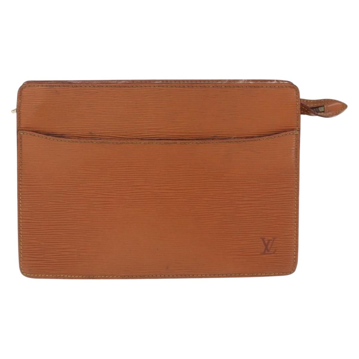 LOUIS VUITTON Epi Pochette Homme Clutch Bag Zipangu Gold M52528 LV Auth 205841