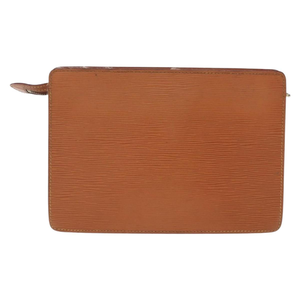 LOUIS VUITTON Epi Pochette Homme Clutch Bag Zipangu Gold M52528 LV Auth 205841