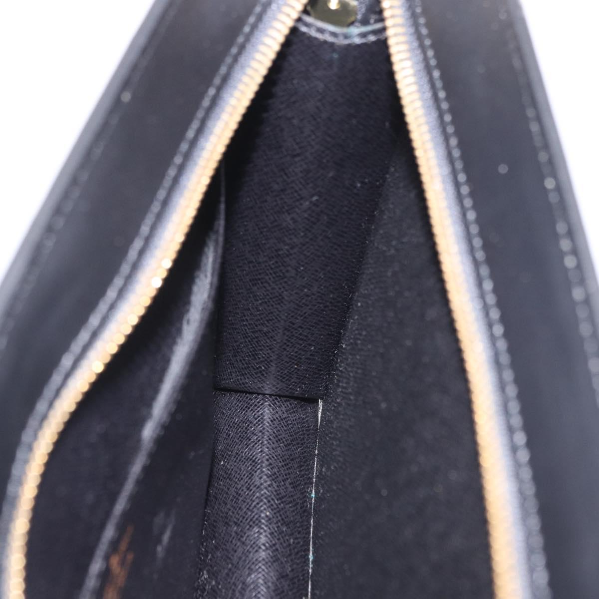 LOUIS VUITTON Epi Pochette Homme Clutch Bag Black M52522 LV Auth 205843A