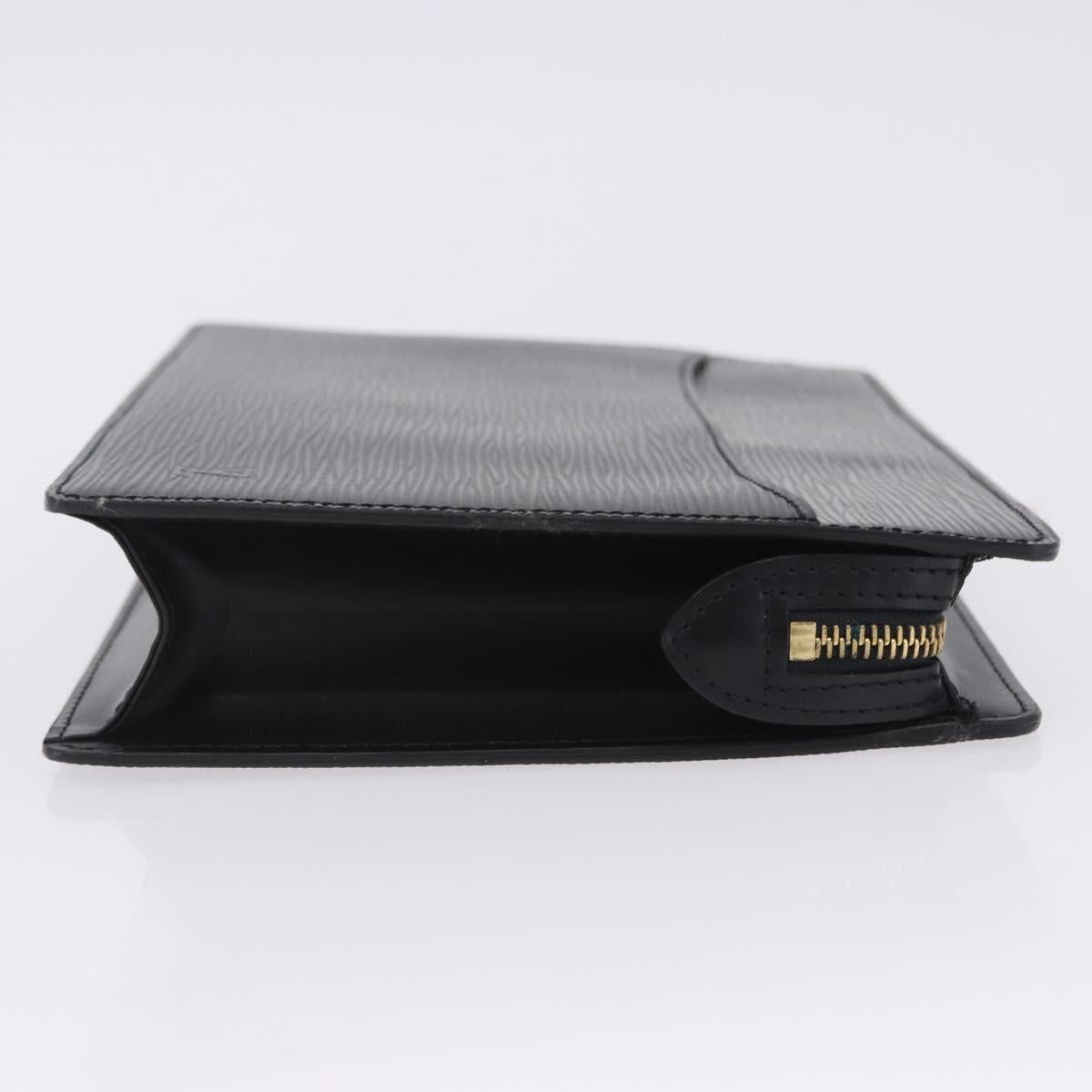 LOUIS VUITTON Epi Pochette Homme Clutch Bag Black M52522 LV Auth 205843A