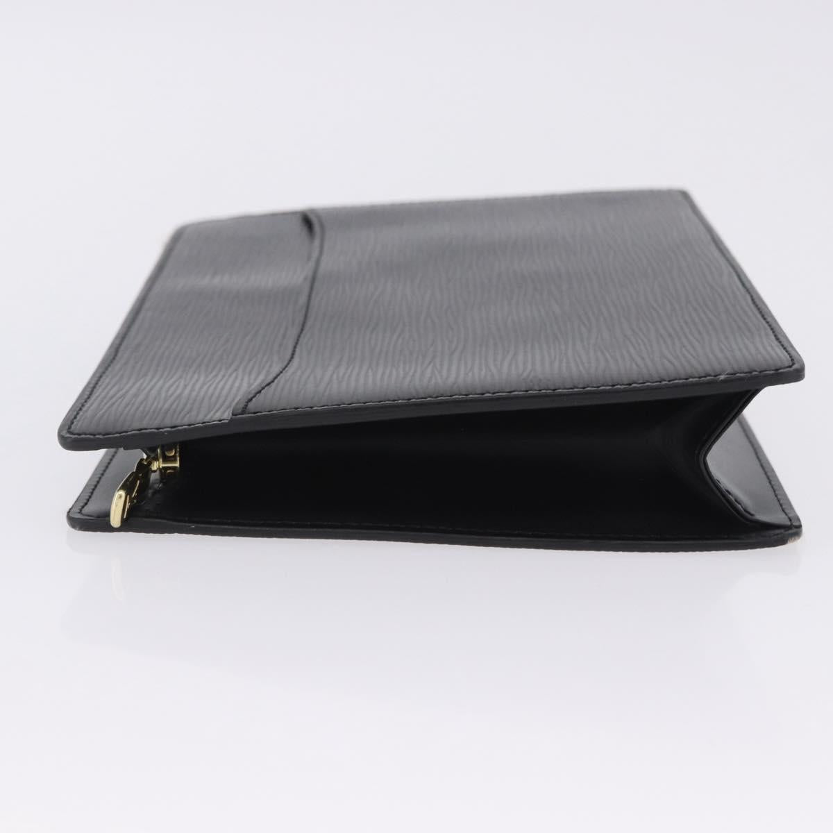 LOUIS VUITTON Epi Pochette Homme Clutch Bag Black M52522 LV Auth 205843A