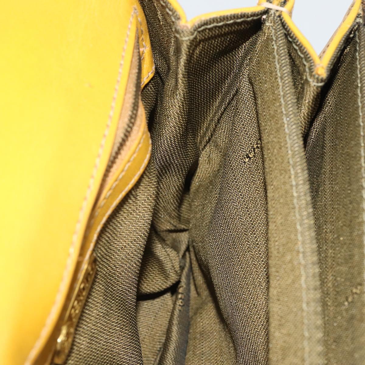 FENDI Shoulder Bag Canvas Brown Gold Tone Auth 205851A