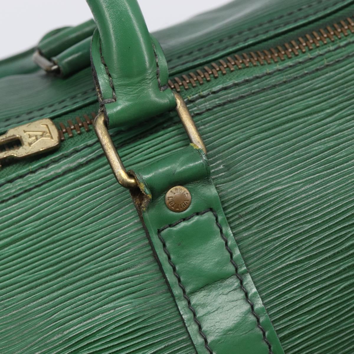 LOUIS VUITTON Epi Keepall 45 Boston Bag Green Keepall 45 LV Auth 205853