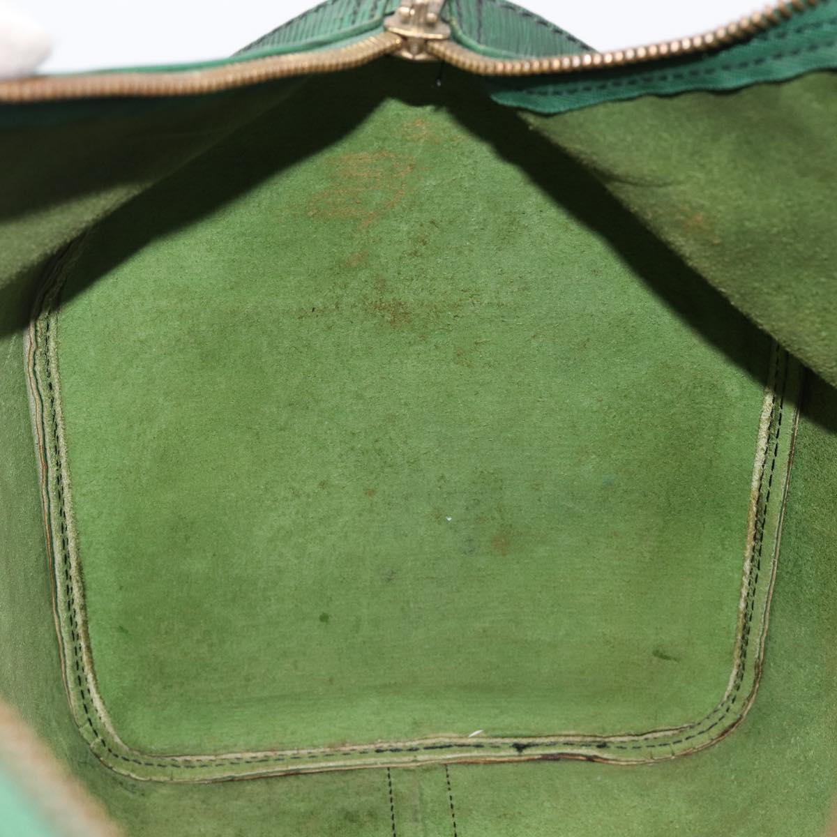 LOUIS VUITTON Epi Keepall 45 Boston Bag Green Keepall 45 LV Auth 205853
