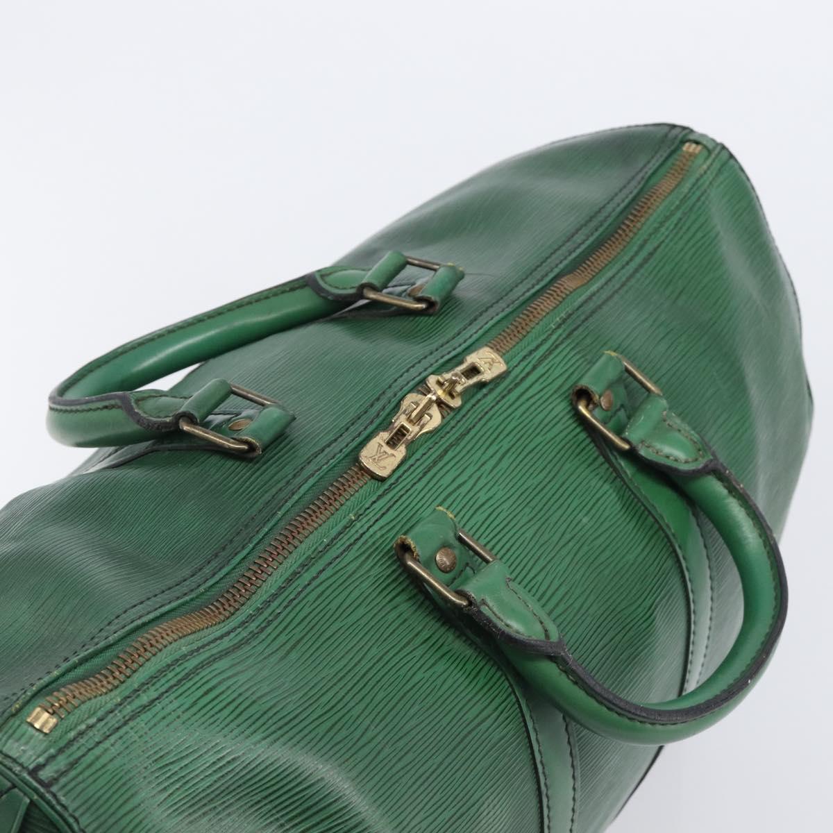 LOUIS VUITTON Epi Keepall 45 Boston Bag Green Keepall 45 LV Auth 205853