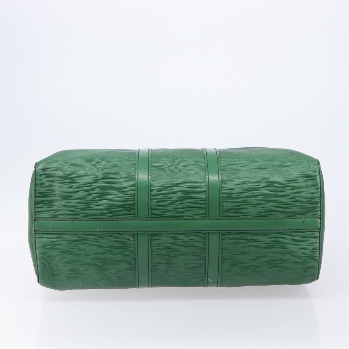 LOUIS VUITTON Epi Keepall 45 Boston Bag Green Keepall 45 LV Auth 205853