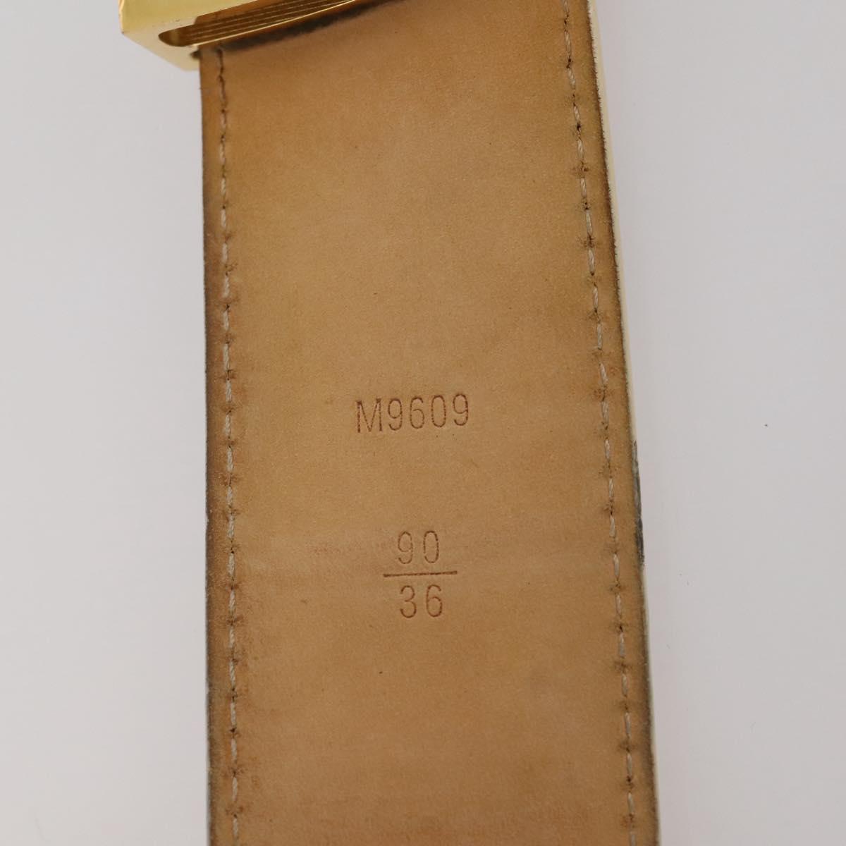 LOUIS VUITTON Damier Azur Ceinture LV Initial Belt M0325 LV Auth 205856