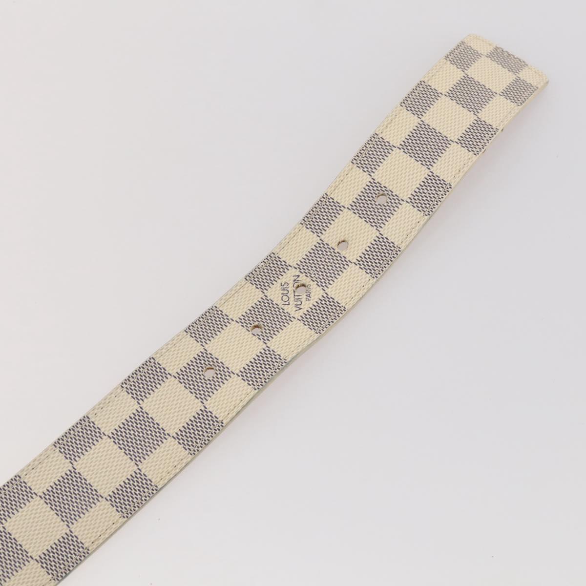 LOUIS VUITTON Damier Azur Ceinture LV Initial Belt M0325 LV Auth 205856
