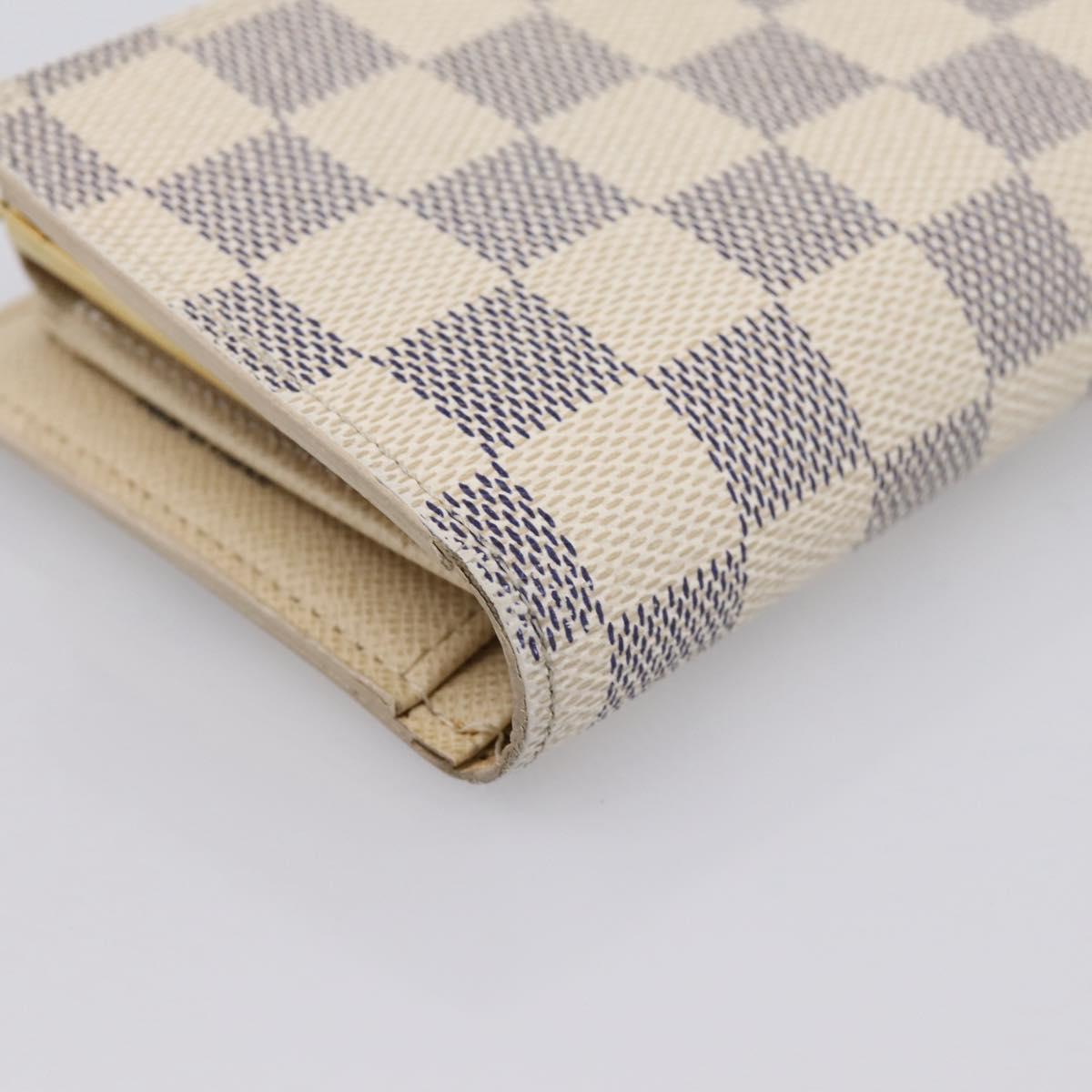 LOUIS VUITTON Damier Azur Portefeuille Viennois Wallet N61676 LV Auth 205857V