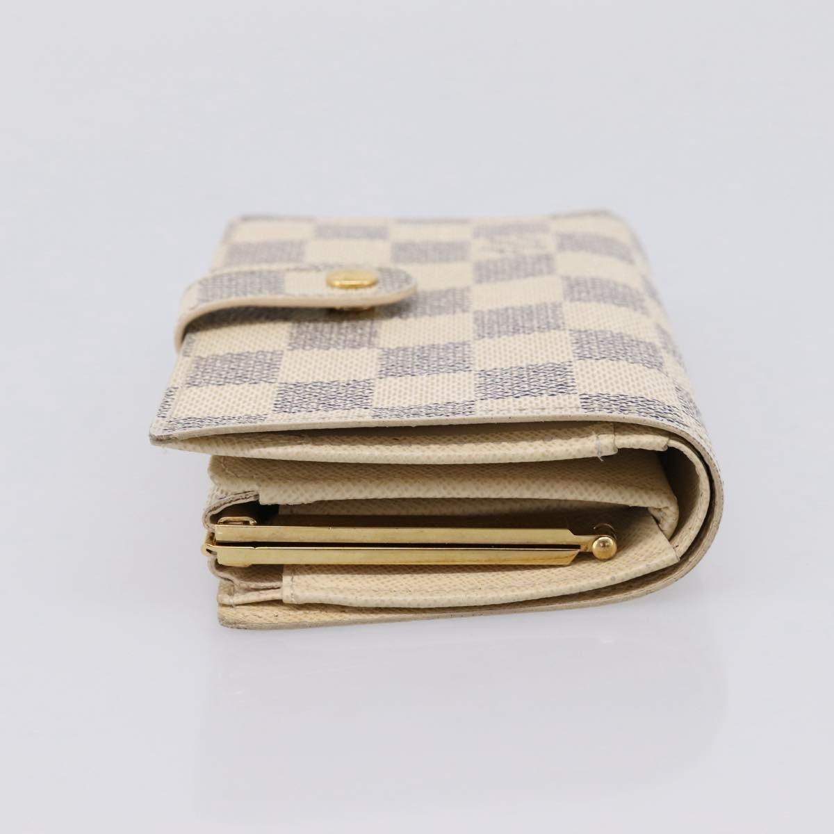 LOUIS VUITTON Damier Azur Portefeuille Viennois Wallet N61676 LV Auth 205857V