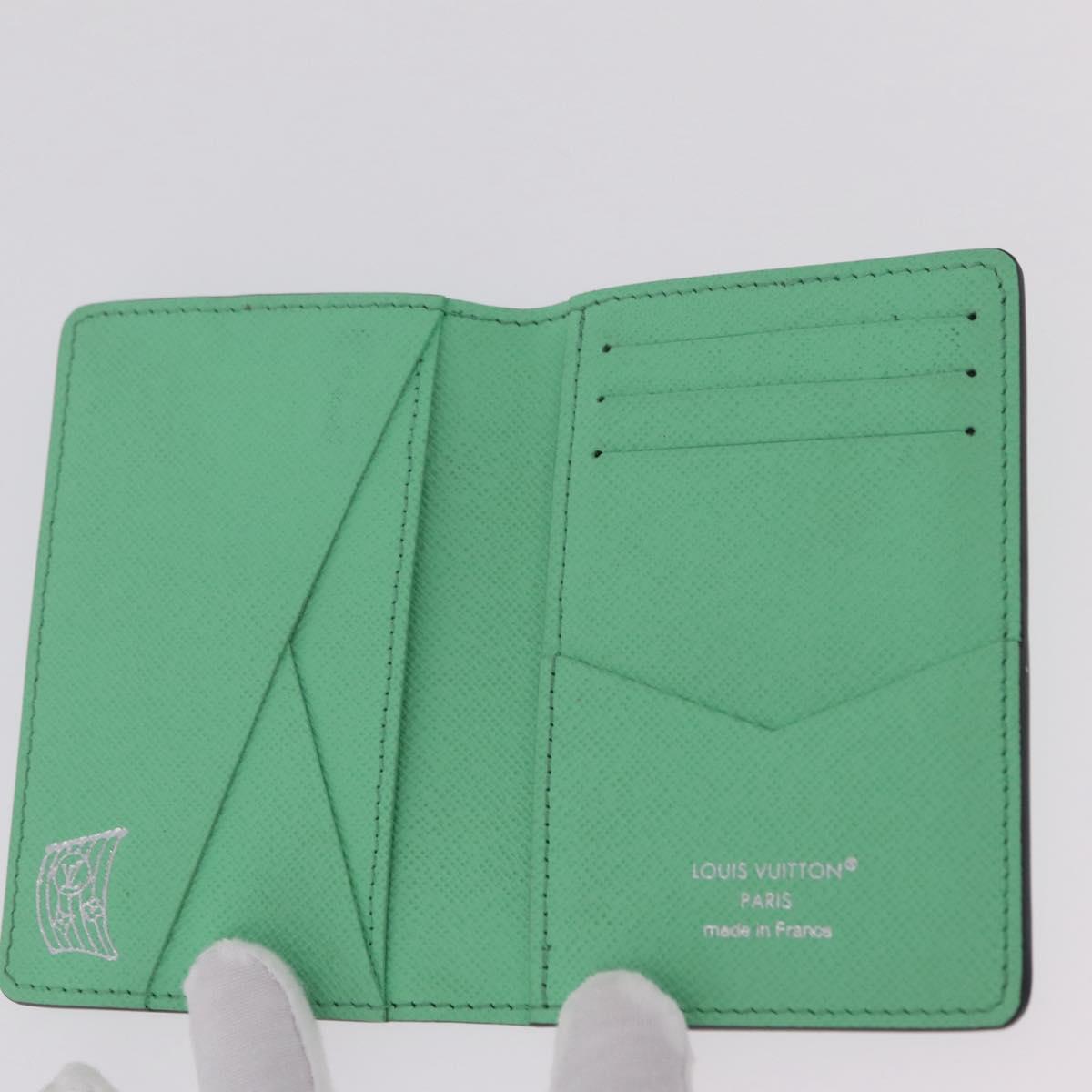 LOUIS VUITTON Organizer Dupoch Card Case Mint Green M27652 LV Auth 205859M
