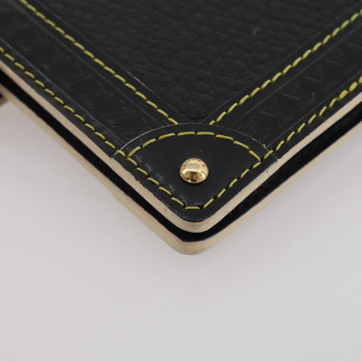 LOUIS VUITTON Suhari Agenda PM Partner Planner Leather Black R21031 Auth 205860A