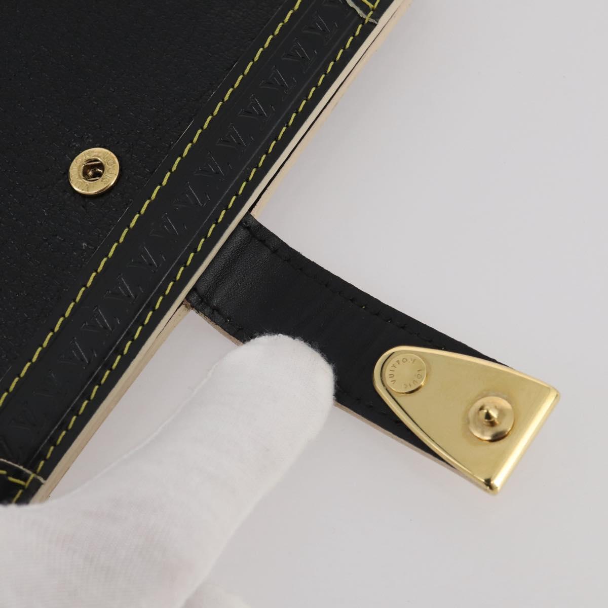 LOUIS VUITTON Suhari Agenda PM Partner Planner Leather Black R21031 Auth 205860A