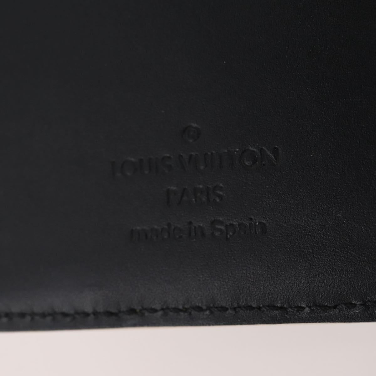 LOUIS VUITTON Suhari Agenda PM Partner Planner Leather Black R21031 Auth 205860A