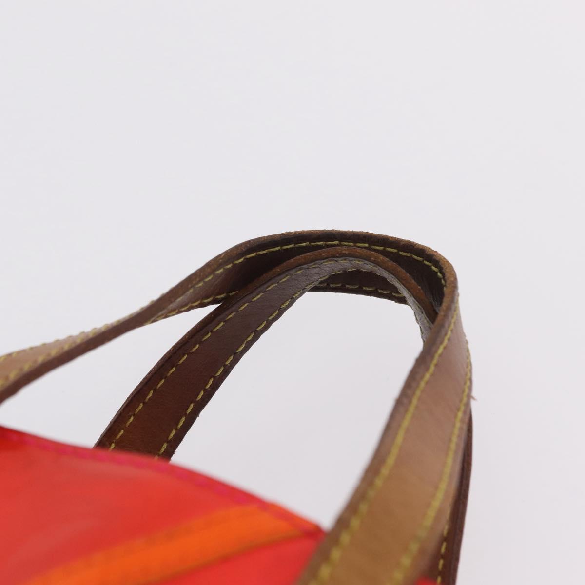 LOUIS VUITTON Monogram Vernis Fluo Reade PM Hand Bag Rose M91903 LV Auth 205868