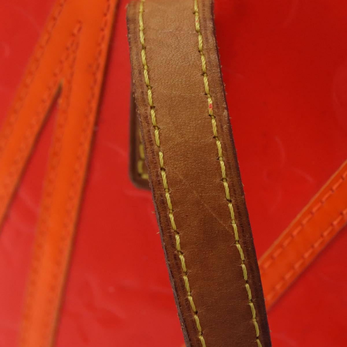 LOUIS VUITTON Monogram Vernis Fluo Reade PM Hand Bag Rose M91903 LV Auth 205868
