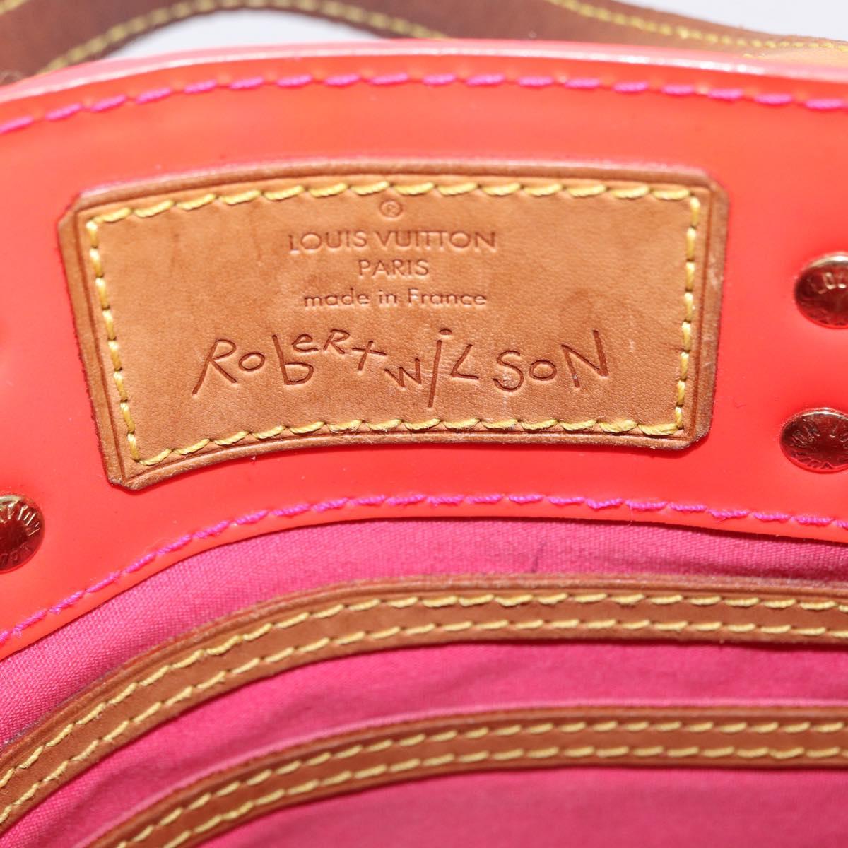 LOUIS VUITTON Monogram Vernis Fluo Reade PM Hand Bag Rose M91903 LV Auth 205868