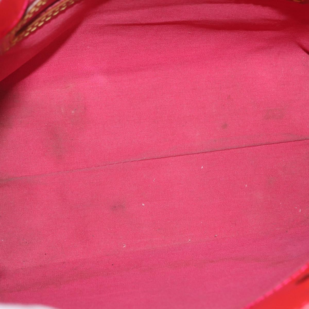 LOUIS VUITTON Monogram Vernis Fluo Reade PM Hand Bag Rose M91903 LV Auth 205868
