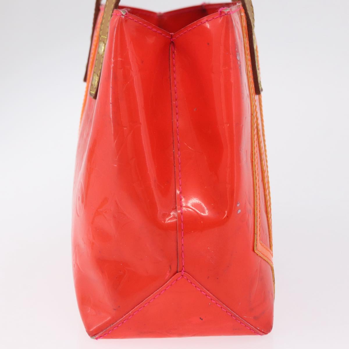 LOUIS VUITTON Monogram Vernis Fluo Reade PM Hand Bag Rose M91903 LV Auth 205868