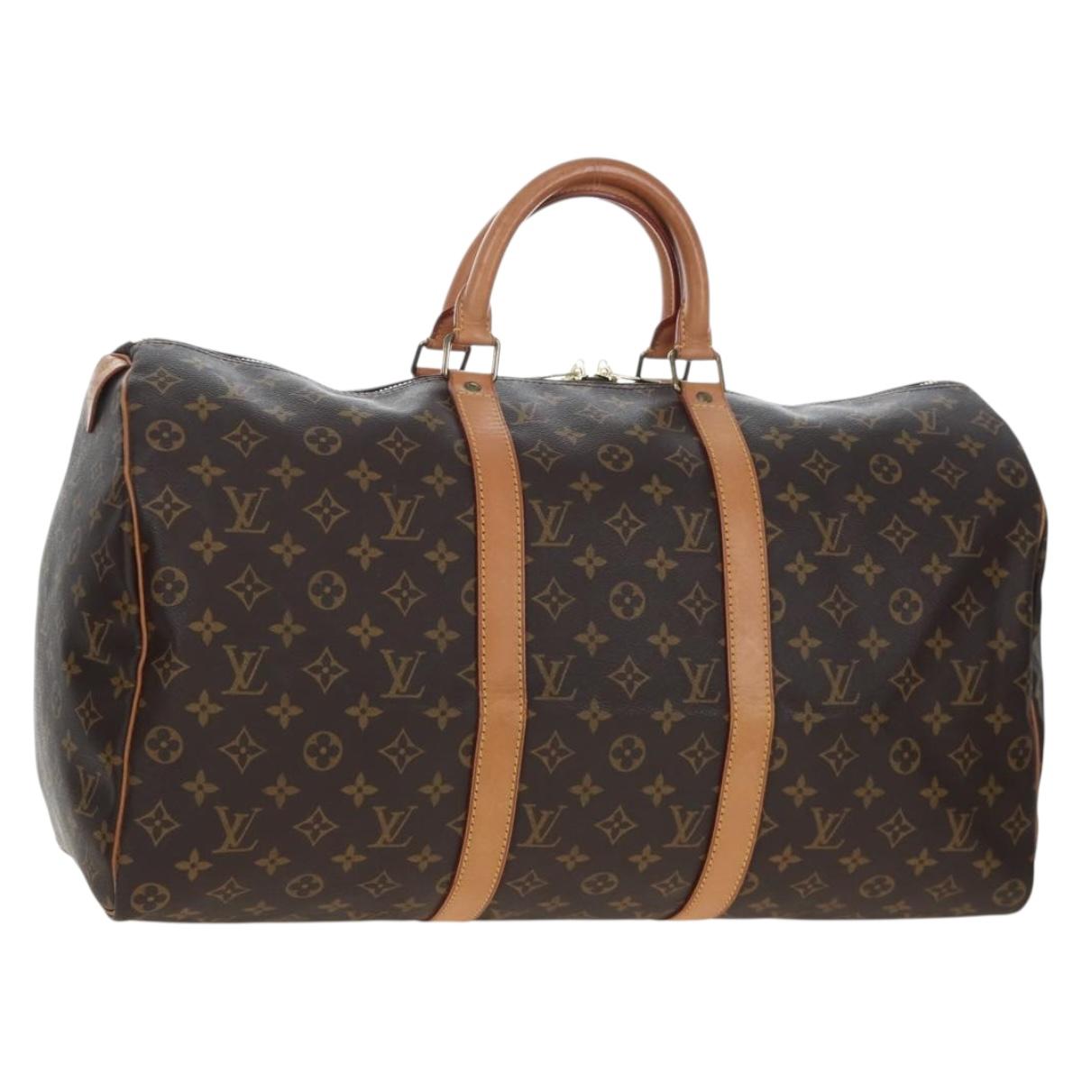 LOUIS VUITTON Monogram Keepall 50 Boston Bag M41426 LV Auth 205869A