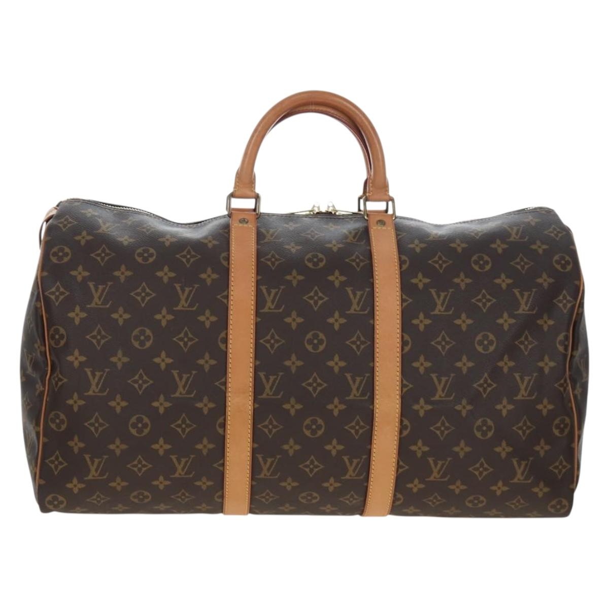 LOUIS VUITTON Monogram Keepall 50 Boston Bag M41426 LV Auth 205869A