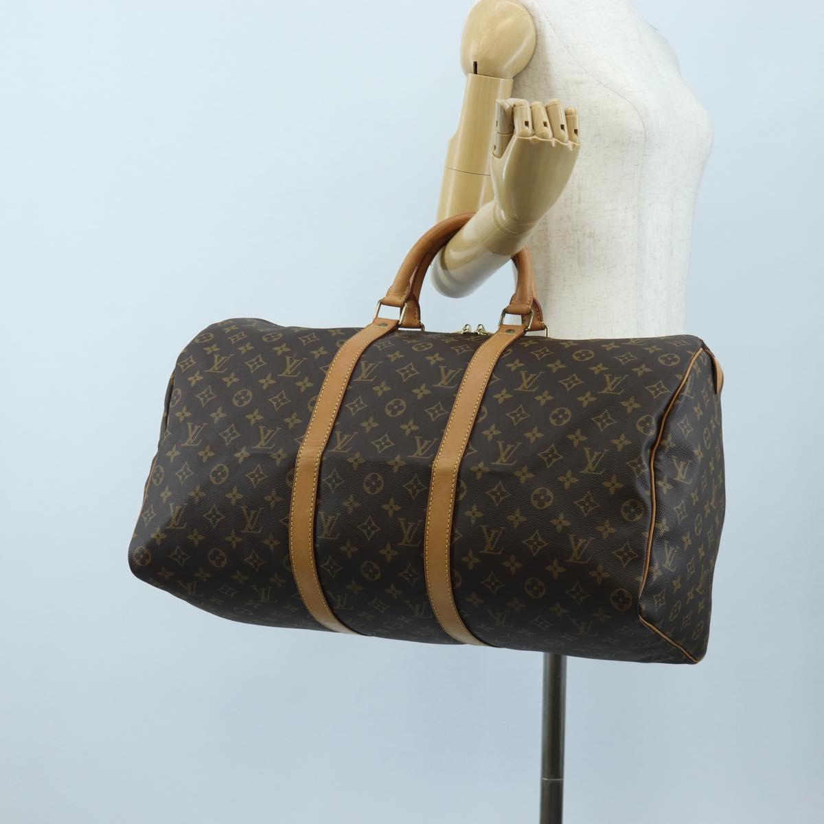 LOUIS VUITTON Monogram Keepall 50 Boston Bag M41426 LV Auth 205869A