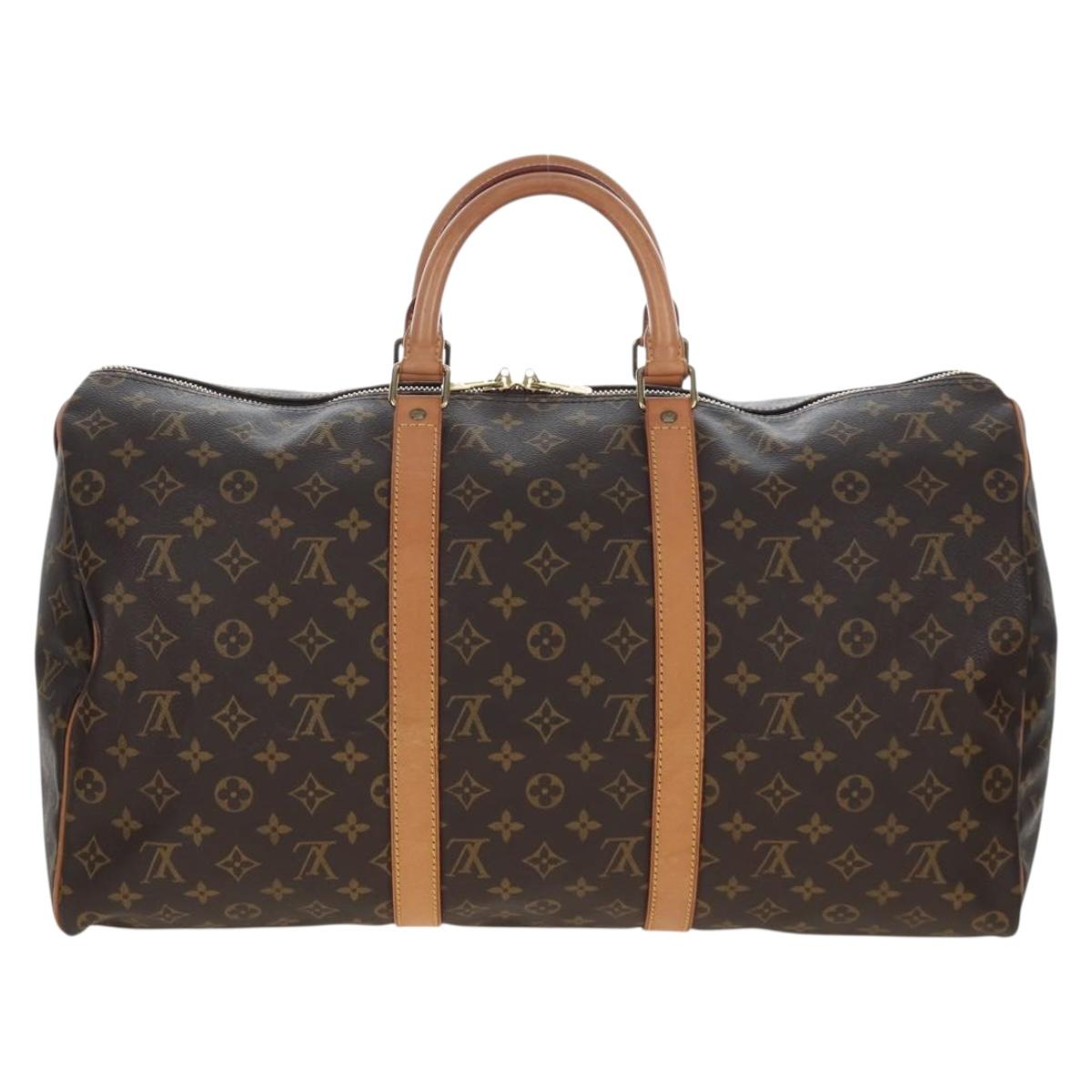 LOUIS VUITTON Monogram Keepall 50 Boston Bag M41426 LV Auth 205869A