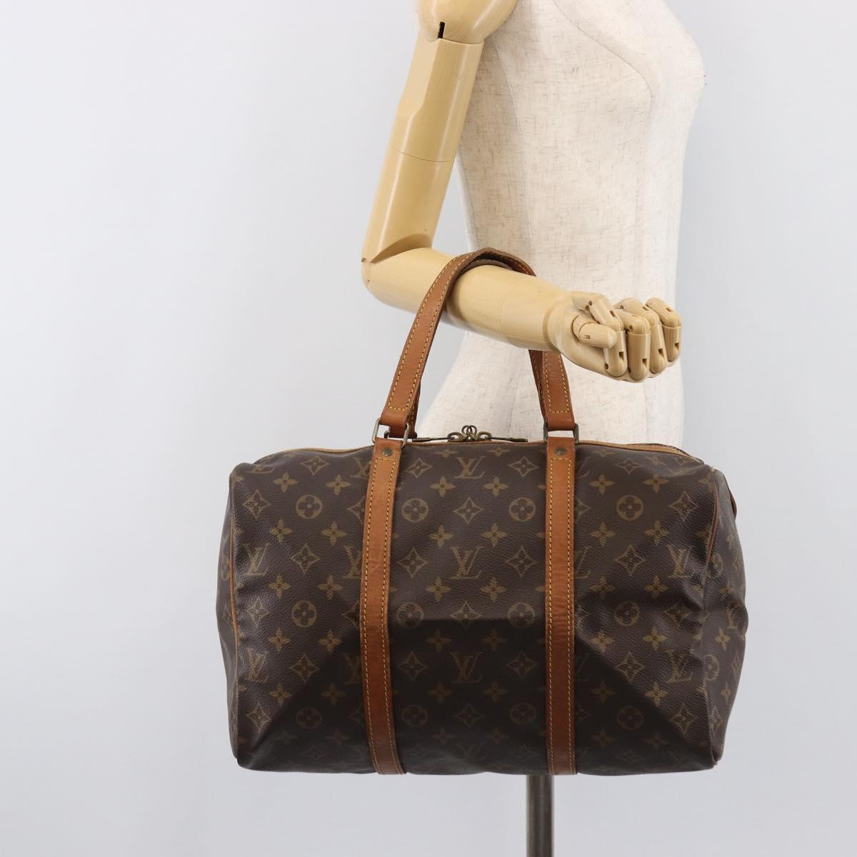 LOUIS VUITTON Monogram Sac Souple 35 Boston Bag M41626 LV Auth 205872