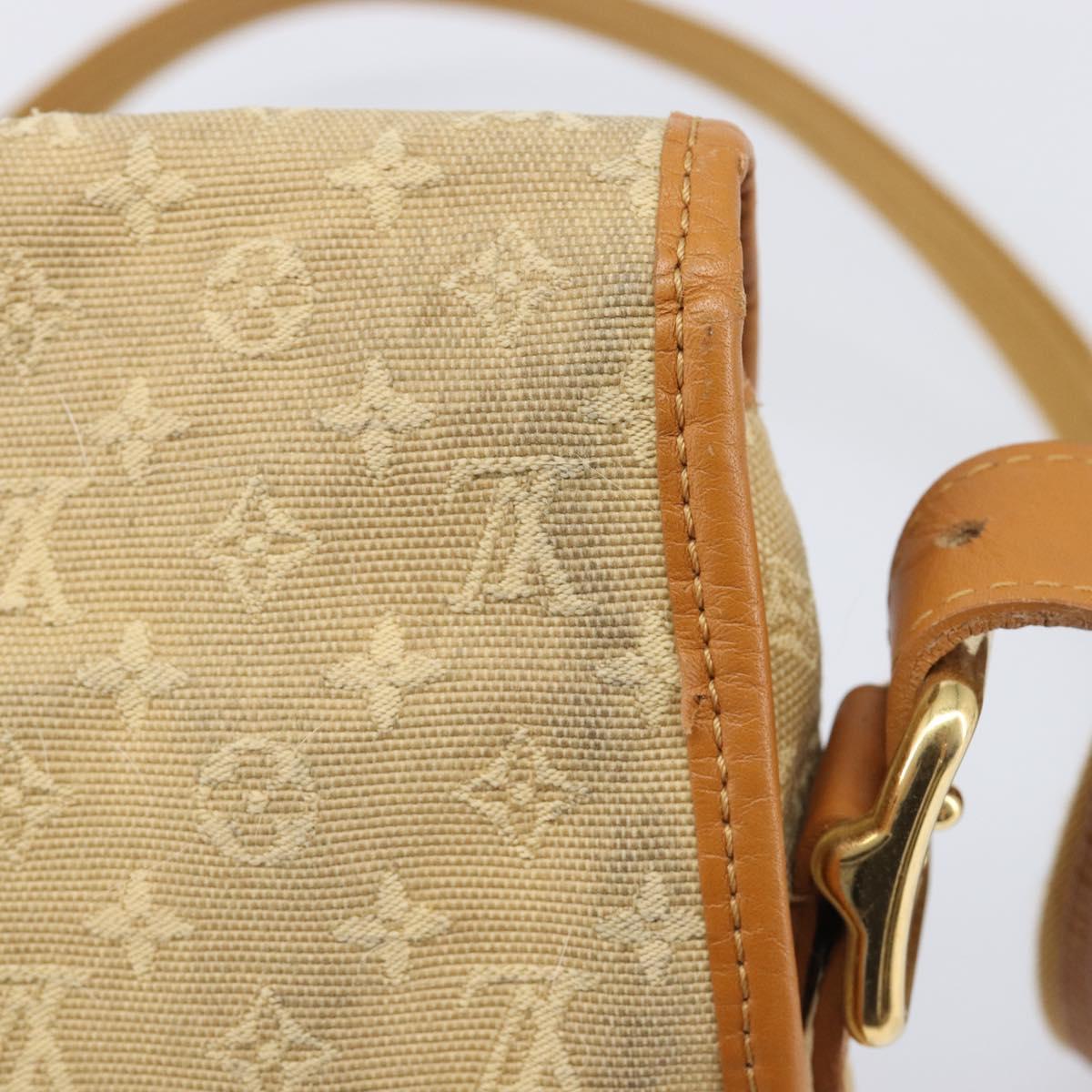 LOUIS VUITTON Monogram Mini Belanger Shoulder Bag Beige M92674 LV Auth 205875
