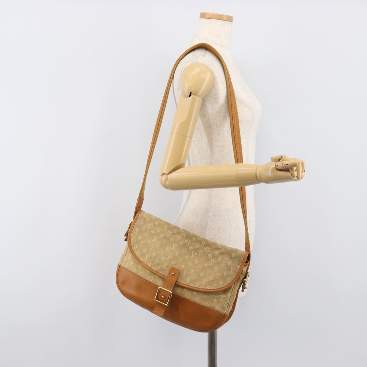LOUIS VUITTON Monogram Mini Belanger Shoulder Bag Beige M92674 LV Auth 205875