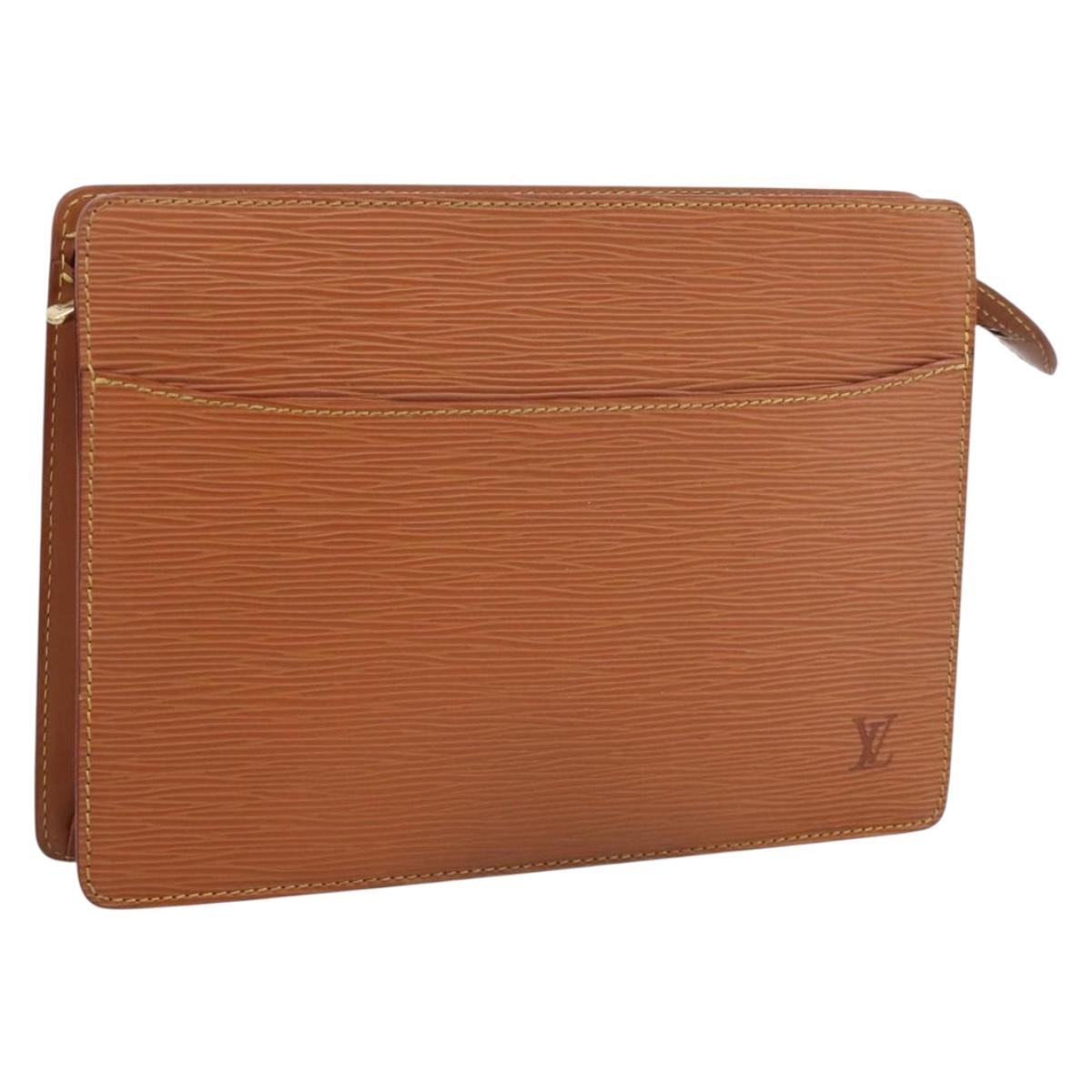 LOUIS VUITTON Epi Pochette Homme Clutch Bag Zipangu Gold M52528 LV Auth 205876A