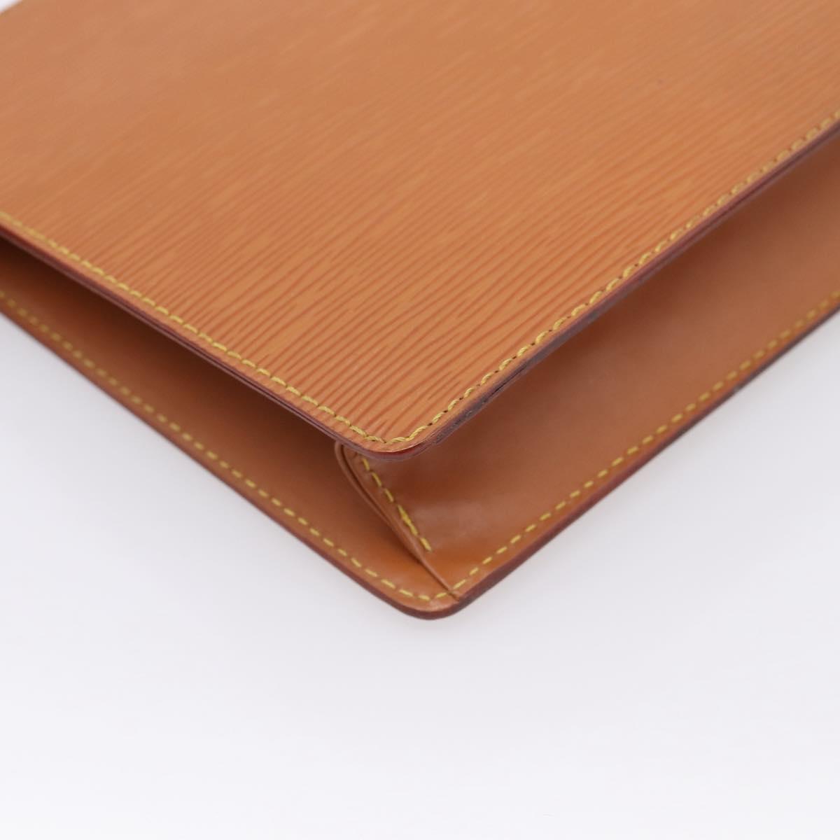 LOUIS VUITTON Epi Pochette Homme Clutch Bag Zipangu Gold M52528 LV Auth 205876A