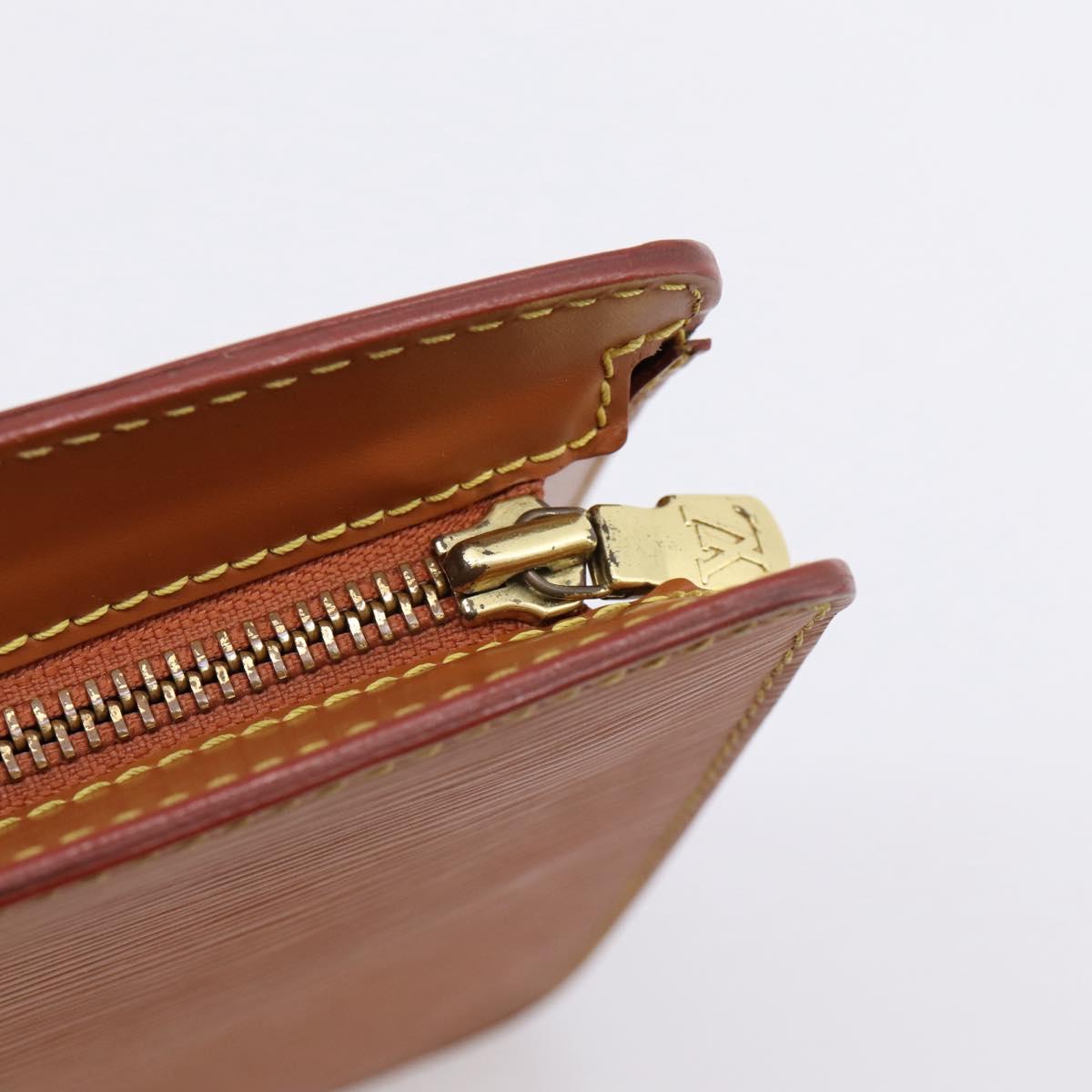 LOUIS VUITTON Epi Pochette Homme Clutch Bag Zipangu Gold M52528 LV Auth 205876A