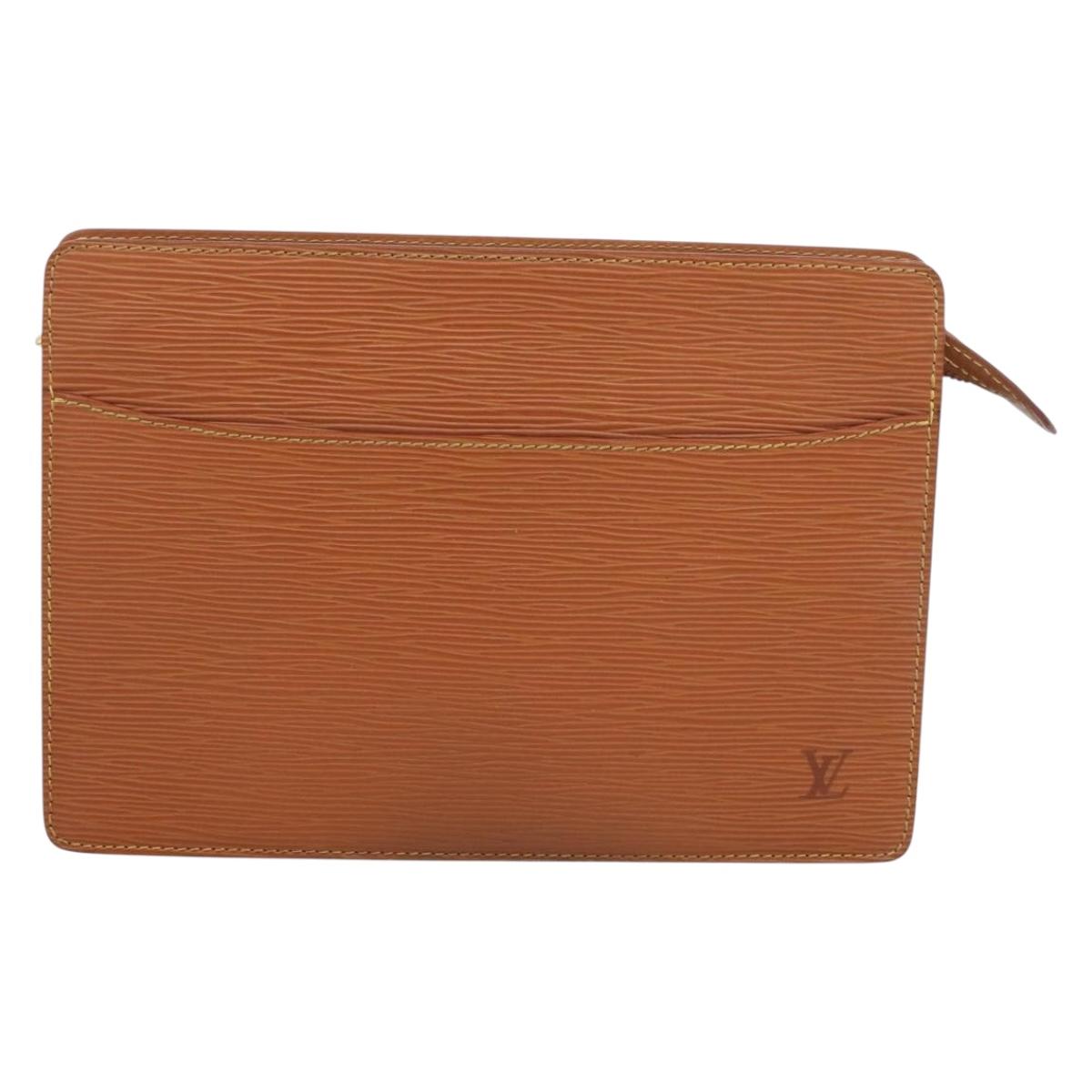 LOUIS VUITTON Epi Pochette Homme Clutch Bag Zipangu Gold M52528 LV Auth 205876A