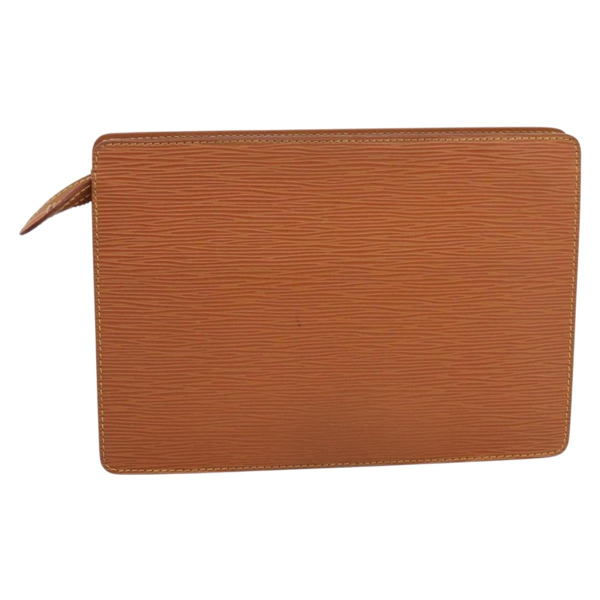 LOUIS VUITTON Epi Pochette Homme Clutch Bag Zipangu Gold M52528 LV Auth 205876A