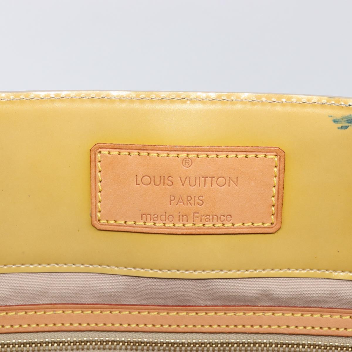 LOUIS VUITTON Monogram Vernis Reade GM Tote Bag Beige M91140 LV Auth 205878