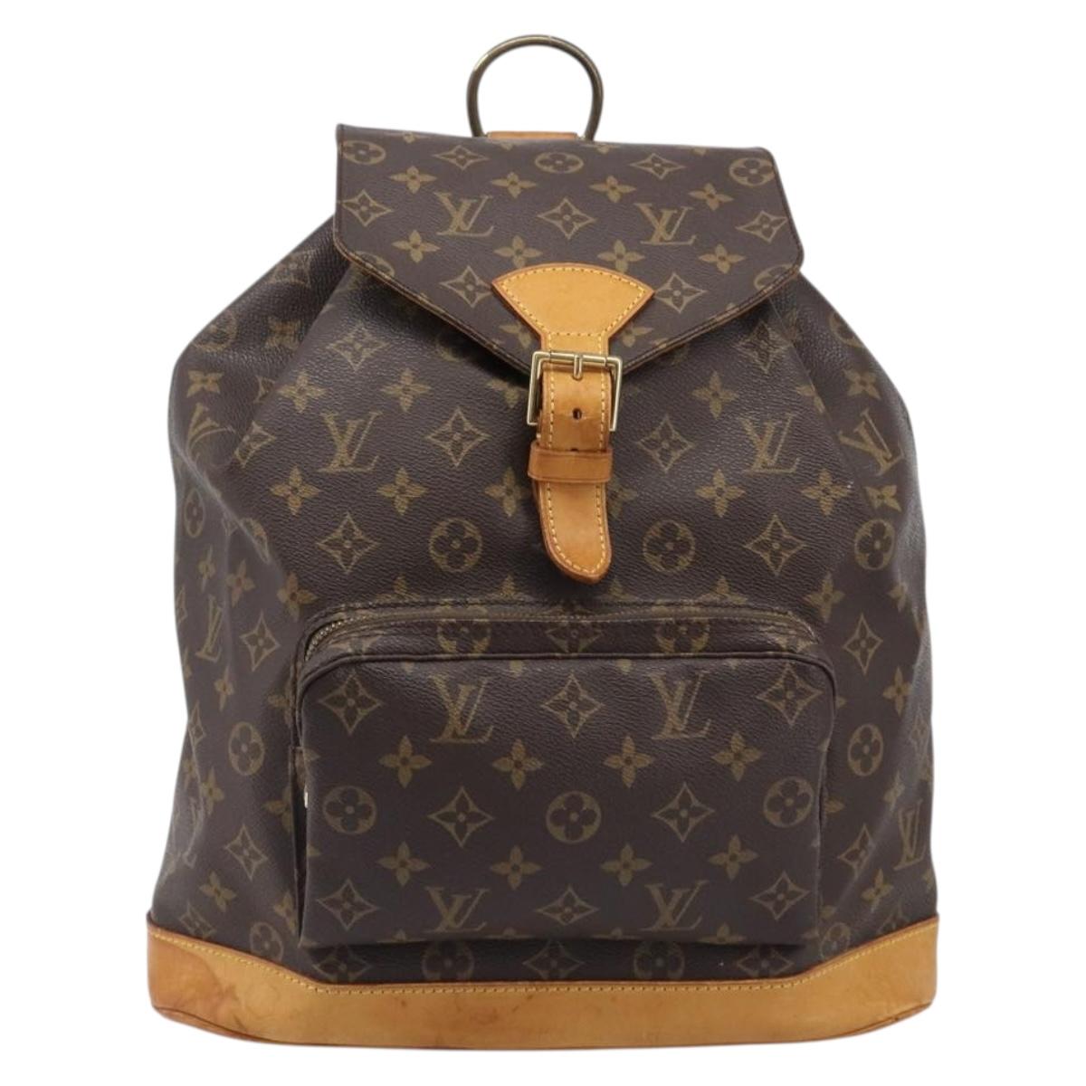 LOUIS VUITTON Monogram Montsouris GM Backpack M51135 LV Auth 205883